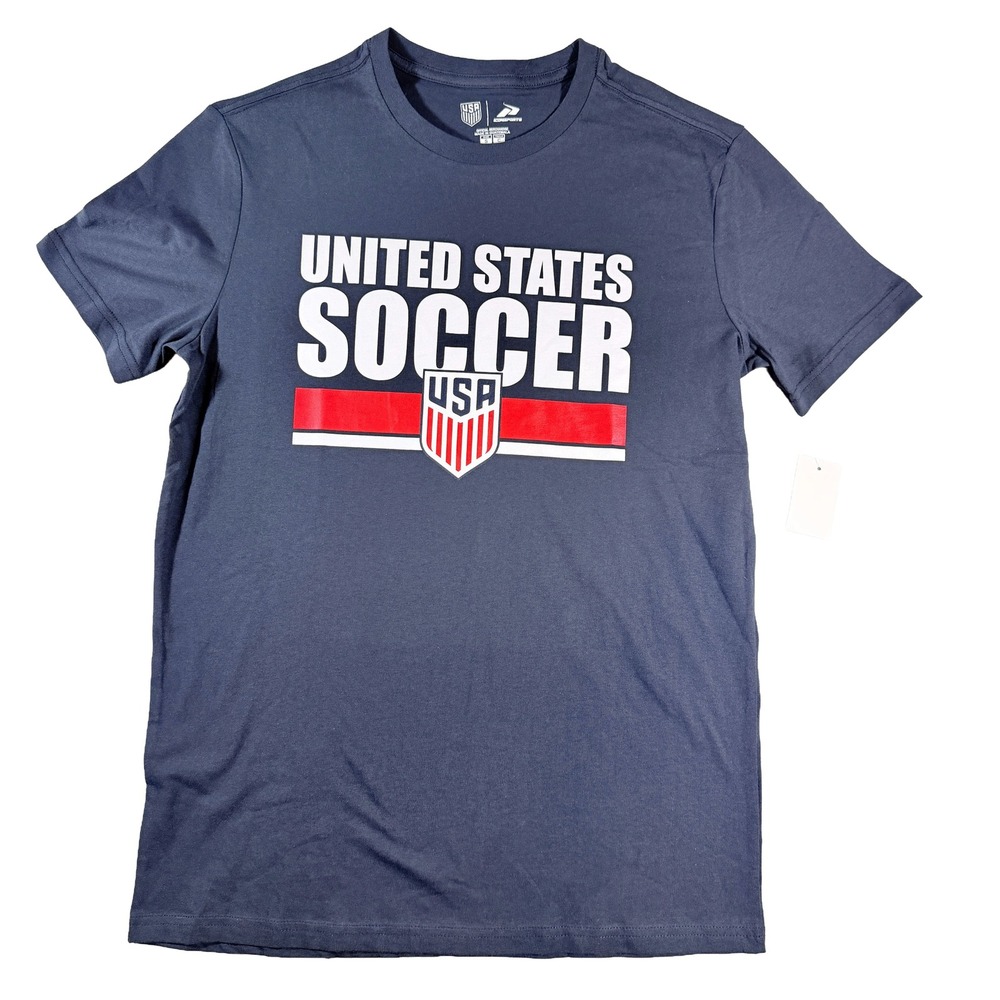 US Soccer Mens Navy Graphic T-Shirt Small Icon Sports USA USMNT NWT